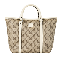 GG Supreme Tote Bag, Canvas, Beige, 297557, 3*